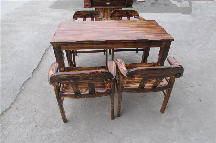 Giải trí ngoài trời bàn ghế trong nhà vườn ngoài trời sân retro bàn cà phê nhà hàng nhà hàng để thảo luận về gỗ rắn kết hợp đồ nội thất bàn ghế ngoài trời
