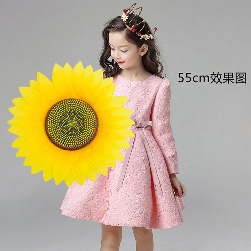 Simulation flower green red sunflower flower dance props flower kindergarten show decoration flower sports event props flower flower