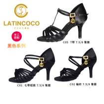 Coco Time Dance Shoes Black Latin Women in Adults with Heel High-heel Shoes Professional Soft Soft Solid Soft Solid Dance Shoes
