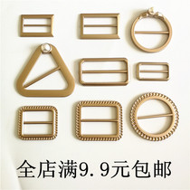 Clothes belt decorative buckle Pearl metal corner knotted buckle T-shirt shirt corner buckle Japanese buckle