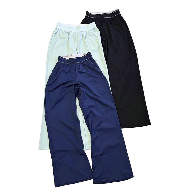 No. 1 Elastic Waistband Ice Silk Cool Wide-Leg Pants Fitness Yoga Pants Sports American Style High-Waisted High-Elastic Everyday Wear No. 1 Elastic Waistband Ice Silk Cool Wide-Leg Pants Fitness Yoga Pants Sports American Style High-Waisted High-Elastic Everyday Wear