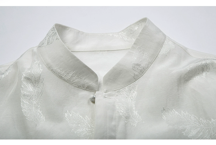 Phong cách Trung Quốc cotton và vải lanh jacquard Tang phù hợp với cải tiến Hanfu nam lanh áo khoác giản dị Trung Quốc phong cách retro áo khoác mỏng - Áo khoác đôi