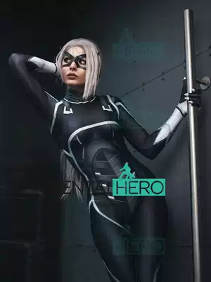 Real shot Spider Black Cat DLC hero one tights The Heist Black Cat Cosplay