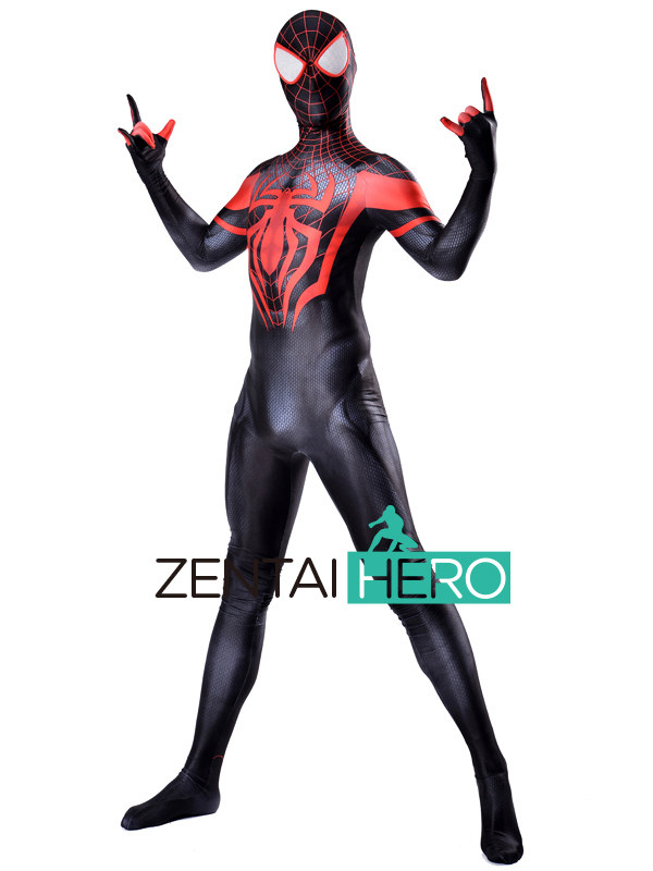 Secondary Meta Comic Ultimate Zentai Connected Body Tight Clothing Miles Morales Halloween Performance Costume Men