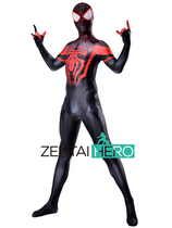 2D Comic Ultimate zentai One-piece Tights Miles Morales Halloween Performance suit Male