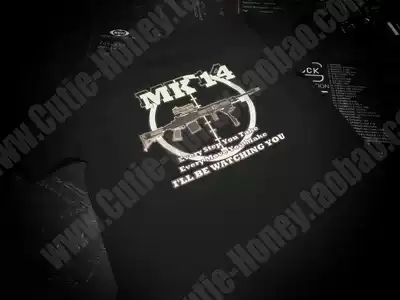 Original Magpul MK14 sniper rifle military fan training outdoor shooting tactics T-shirt large size