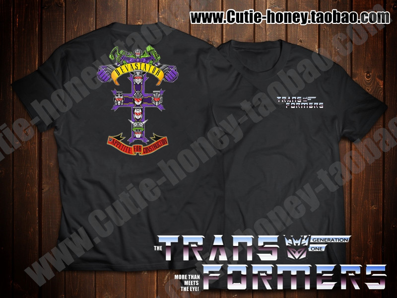 Gun Flowers Guns N Roses Deformed Diamond Head Warrior to Vigorous Gods short sleeves