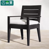 Outdoor Leisure Table And Chairs Waterproof Sunscreen Outdoor Patio Garden Open-air Balcony Nordic Light Lavish Chair Round Table Combination