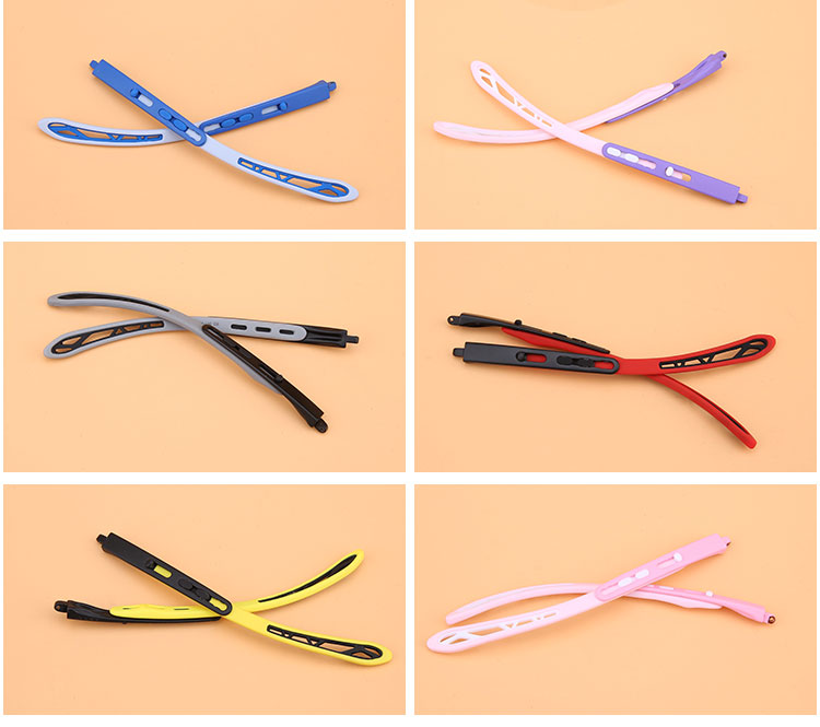 Trẻ em kính phụ kiện kính khung chân kính điều chỉnh silicone mềm kính khung kính cận đổi màu