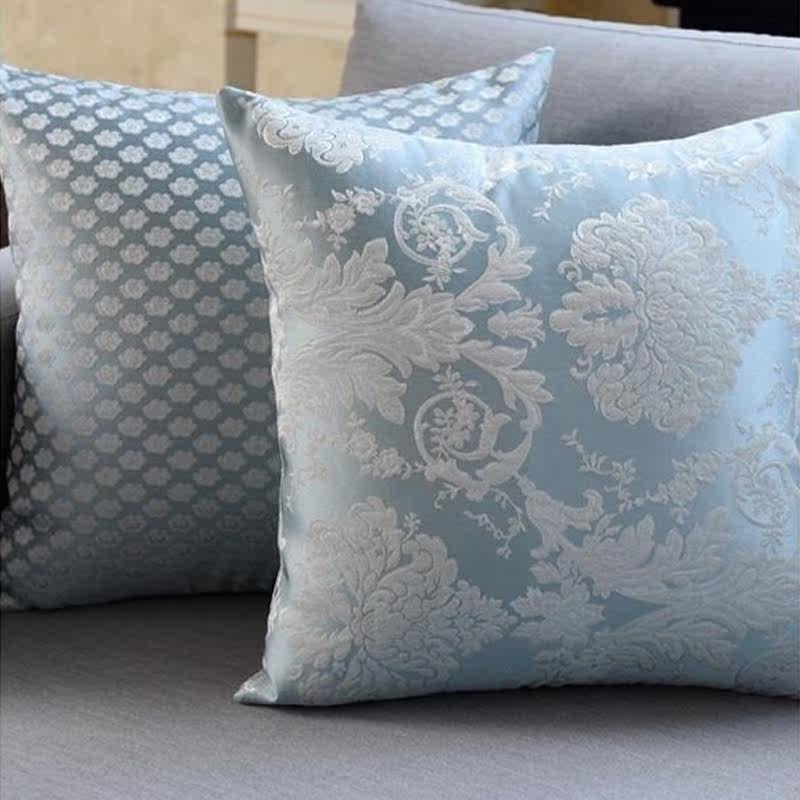 High Precision Jacquard Hug Pillow Eu Type Sofa Cushions Bedside Backrest Protective Waist Waist Pillow Bedroom Living Room Leaning on pillow cover without core