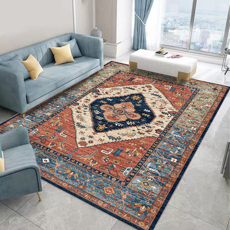 Living Room Carpet Custom Thickened Wool Nordic Moroccan American National Wind Tea Table Blanket Sofa Bedroom Bedside Blanket