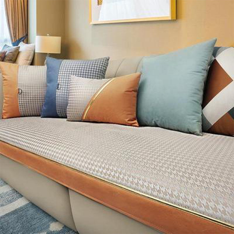 Light extravagant sofa cushion anti-slip all season universal high-end set Nordic minimalist modern gig real leather sofa cover
