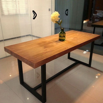 Nordic solid wood conference table desk modern minimalist computer table wrought iron dining table industrial style long table workbench