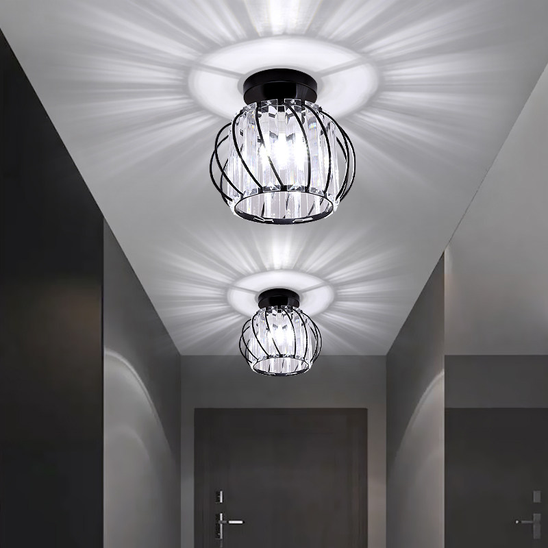 Simple modern aisle lights corridor lights porch lights home lights led crystal downlights Nordic ceiling balcony lights