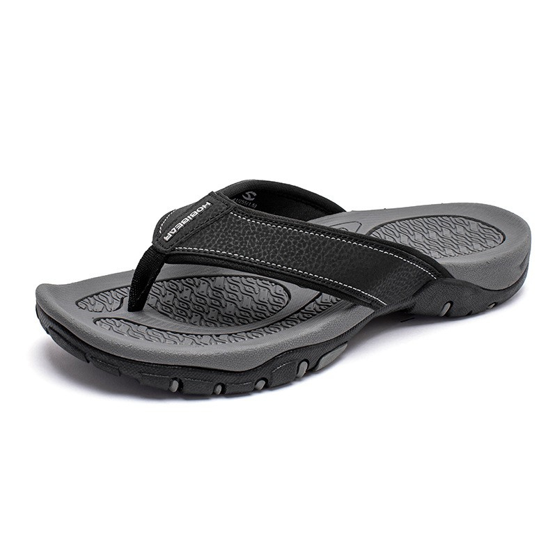 Original Foreign Trade European and American Imported Outdoor Non-Slip Thick-Soled Genuine Leather 47484950 Large Size High-End Flip-Flops for Men