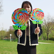 Kindergarten games admission Hand-held props lollipop children dance double-sided single-sided June 1 dance performance flower