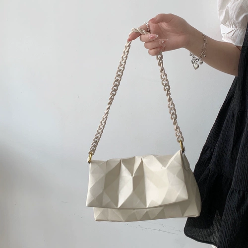 Модная небольшая сумка подмышку с ромбовидным узором, сумка на одно плечо, городской стиль