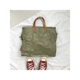 Ремешок для сумки на одно плечо, брендовая вместительная и большая сумка через плечо, ретро кожаная льняная сумка, в корейском стиле, Южная Корея