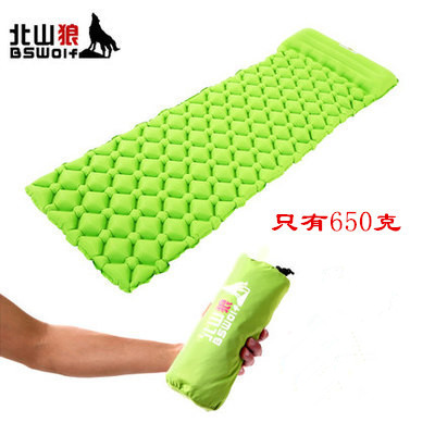 Beishan wolf ultra-light inflatable pad 650g outdoor tent sleeping pad surfing pad single air pad portable beach sleeping pad