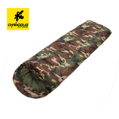 Sleeping Bag Adult Army Green Camouflak Outdoor Camping Tent Sleeping Bag Spring Autumn Thickening 10-15 ° C Single