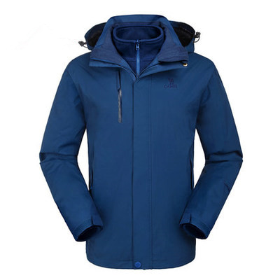 Fake one penalty ten US DuPont fabric outdoor submachine clothes men and women anti-fouling waterproof three-in-one two sets of submachine clothes