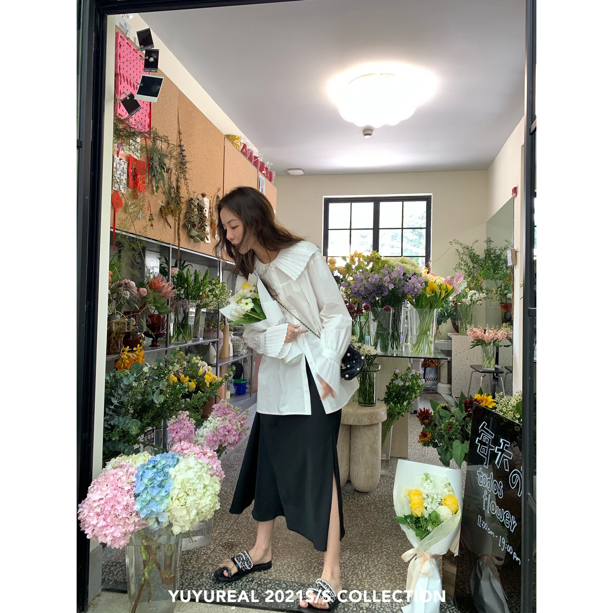 YUYUREAL-(30% off for a limited time) Irregular fishtail skirt women's mid-length high waist slit skirt