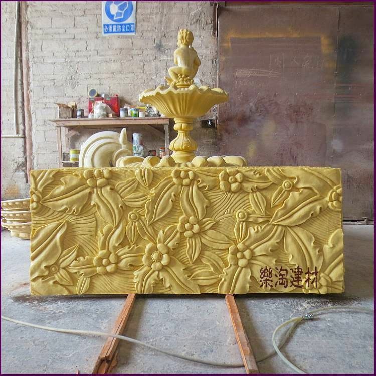 Le Naughty Sandstone Round Carved Sandstone Bas-relief Hotel Clubhouse Hotel Apartments Decorate Banana Flower Board Tea Building Courtyard Background Wall