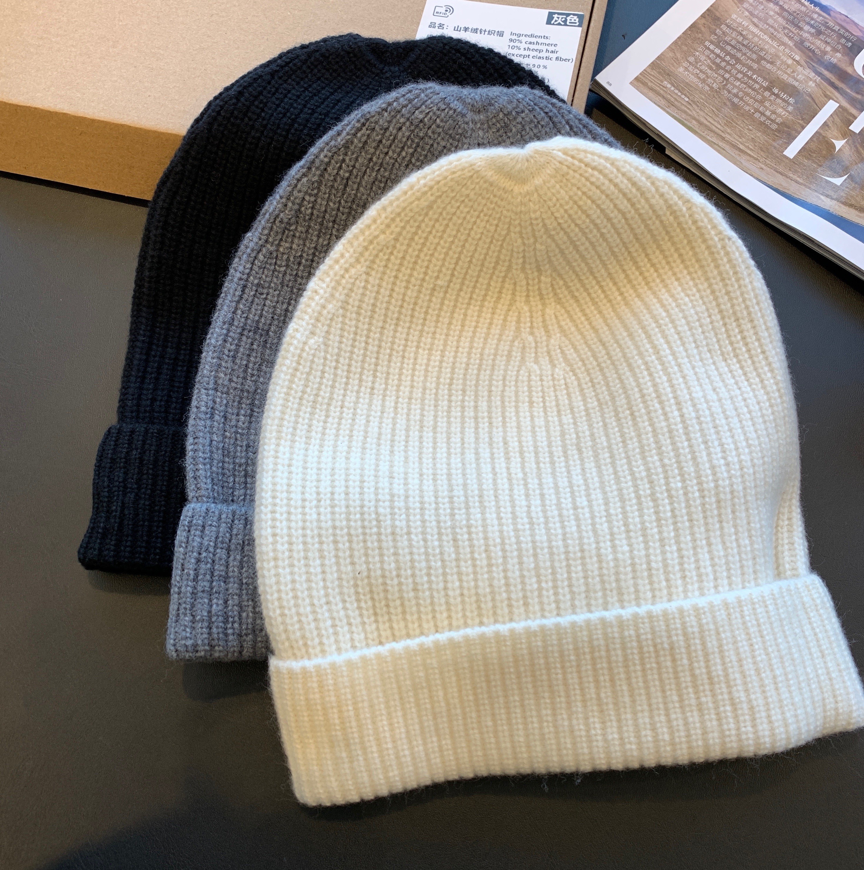 THEWOW outlet single cashmere warm knit wool thread hat autumn winter female cashmere head cap