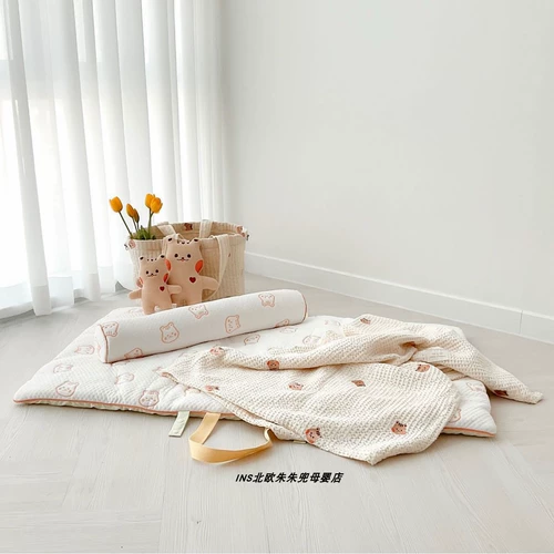 Милый хлопковый матрас с животными, портативная простыня для детского сада