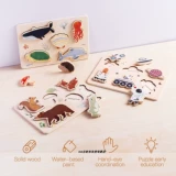 Семейный морской космонавт, деревянная головоломка, раннее развитие, мозговой штурм