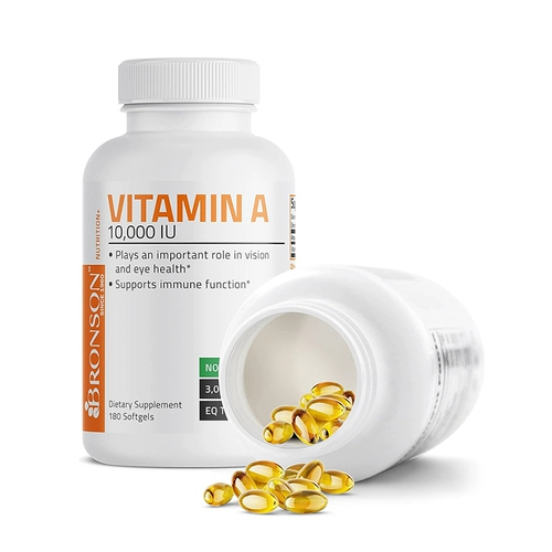 Американская прямая почтовая рассылка Бронсон Витамин А 10000IU Здоровье глаз, иммунное здоровье мягкие капсулы VA