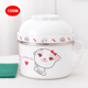 hộp ủ cơm điện Phim hoạt hình inox bát ăn liền hộp cơm trưa học sinh có nắp bát cơm dễ thương chống vảy đơn Nhật Bản bát cơm nhanh - Hộp cơm điện sưởi ấm hộp cơm điện cầm tay đa năng bear