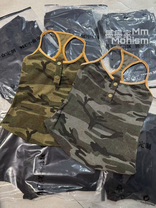 2026 New American Retro Hot Girl Fashion Versatile Loose Slimming Casual Heavy Craft Tie-Dye Tank Top for Women