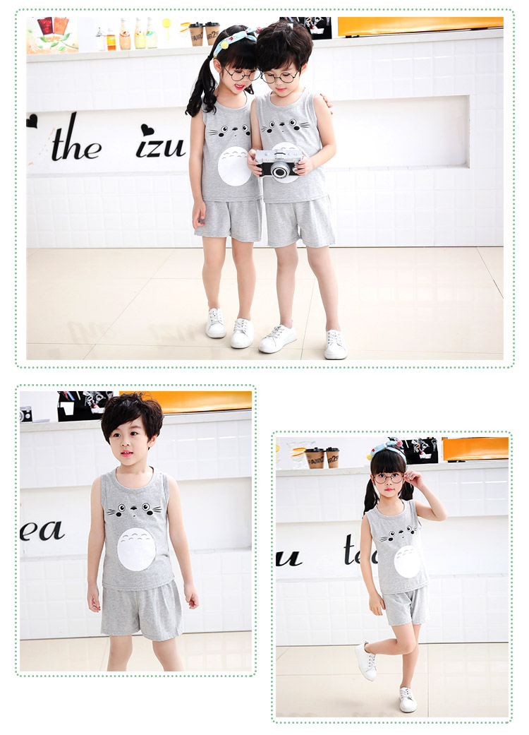 Trẻ em 2 cotton 3 vest 4 sling 5 quần short 6 phù hợp với 7 bé 8 trai và gái 9 hè quần áo trẻ em 10 tuổi trai và gái thời trang trẻ em cao cấp