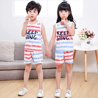 Trẻ em 2 cotton 3 vest 4 sling 5 quần short 6 phù hợp với 7 bé 8 trai và gái 9 hè quần áo trẻ em 10 tuổi trai và gái đồ trẻ em