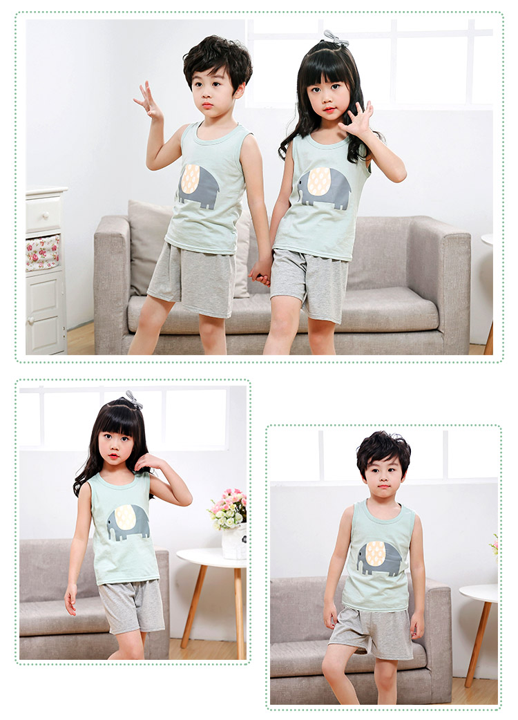 Trẻ em 2 cotton 3 vest 4 sling 5 quần short 6 phù hợp với 7 bé 8 trai và gái 9 hè quần áo trẻ em 10 tuổi trai và gái thời trang trẻ em cao cấp