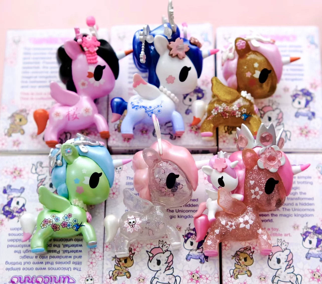 Tokidoki единорог-безумный зверь blind box вишнёвый цветок весна и Qingluo Sakura Золотая Sakura Princess Цветочная язык. Ясная Sakura