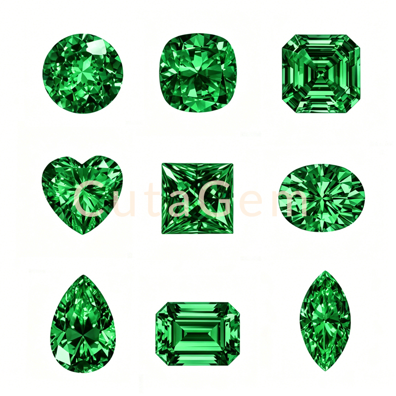 Cultivated Emerald Rough Stone Hydrothermal Artificial Synthesis Colombian Muzo Color Zambian Woton Color Q8H