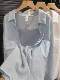 Bamboo linen thin long-sleeved shirt for women 2025 autumn new solid color loose slimming lazy style layered top trendy