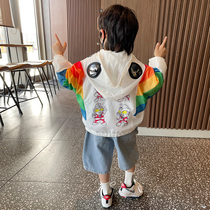 Ottman clothes boy sunscreen summer slim fit jacket baby child summer dress breathable air conditioning shirt sunscreen