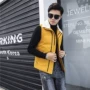 Mùa thu và mùa đông mới của nam giới Hàn Quốc mỏng mặc vest cotton thanh niên sinh viên lông cổ áo cotton vest ấm áp thủy triều áo thể thao