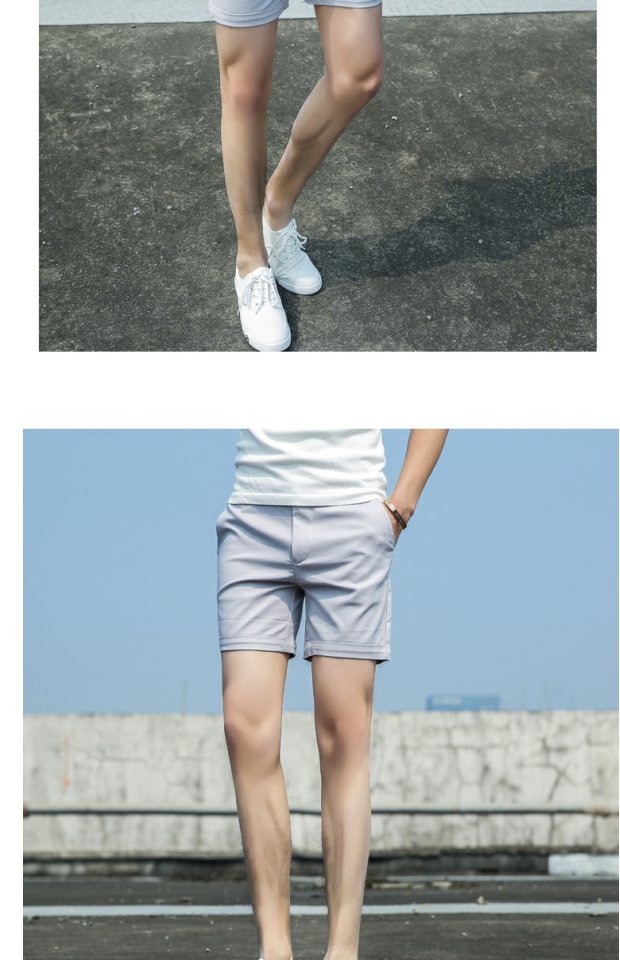 Mùa hè mới, quần short nam cực kỳ phiên bản Hàn Quốc của kiểu quần ba dây tự uốn cong áo nam hàng hiệu