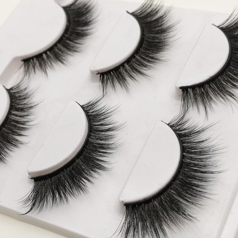 European and American wind false eyelash women 3D50 mixed blood natural simulation eye tail lengthening thick and dense stage makeup with eyelash