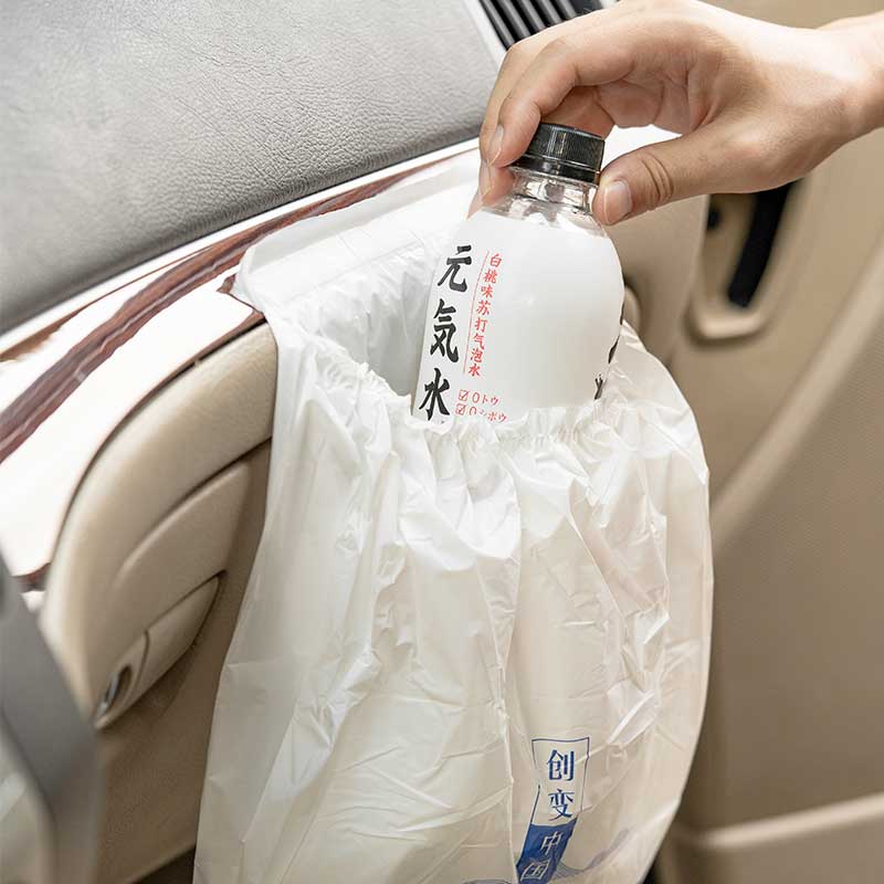 Car garbage bag adhesive cute car folding disposable lanyard hook car with small storage inside