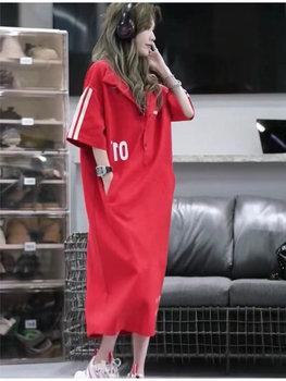 Summer style personalized style ins sports style fat girl 2-300 ປອນພິເສດຂະຫນາດໃຫຍ່ chic ອາຍຸການຫຼຸດຜ່ອນການ dress ແນວໂນ້ມຄົນອັບເດດ: ຂອງແມ່ຍິງ