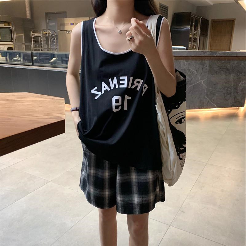 Large size 300 catties fat mm camisole summer wear basketball clothing women loose bf wind sleeveless t-shirt tops ins tide
