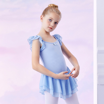 Dance practice clothes children Women summer children short sleeve ballet skirt Chinese dance girls dance skirt gymnastics clothes