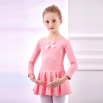 Childrens dance clothes Autumn and winter ballet dress girls long sleeve examination practice wear dance skirt girls Chinese clothing