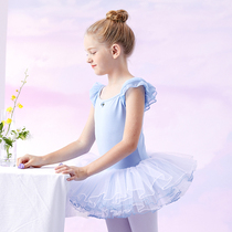 Dance clothes for children womens summer practice childrens girls short-sleeved Tutu dance clothes Chinese dance dress