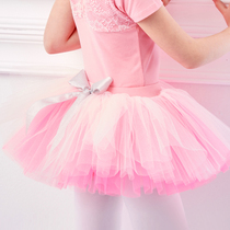 Children dance clothes lian gong fu female skirt ballet skirt elastic show half veil puff princess dress